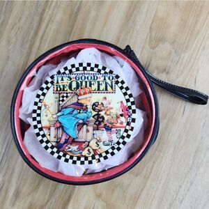 💜NWOT Vintage Mary Engelbreit Black "It's Good To Be Queen" Zippered Bag